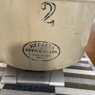 Vintage MEDALTA Potteries Ltd Crock #2 Pot Medicine Hat Alberta &Lid • $91.45