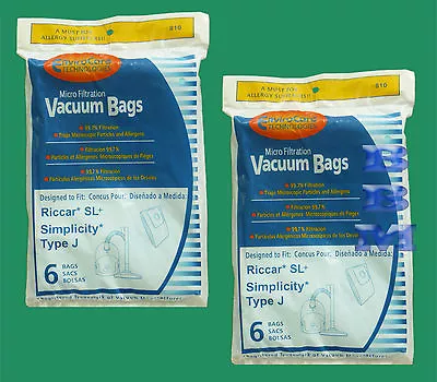 12 Type J Allergy Bag For Simplicity Champ Riccar SL+ Supralite Plus Tank Vacuum • $18.50