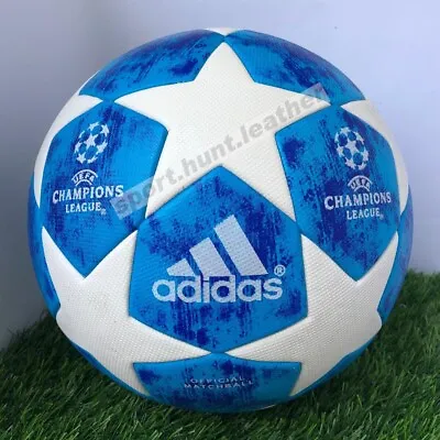 Adidas UEFA Champions League Final 18 Pro BLUE/white Soccer Match Ball Size 5 • $34.99