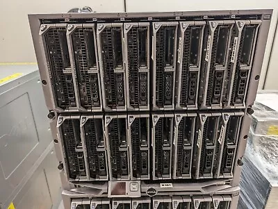 Dell M1000e Server Blade Chassis 16x M630 E5-2680 V3 256GB • $12000