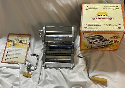 $72 • Buy Marcato Atlas 150 Pasta Machine 150 Mm Stainless Steel Made In Italy Open Box