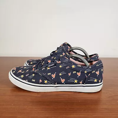 Vans Atwood Low Hearts Stars Parisian Night Womens Size 7 Lace Up Shoe Sneaker • $30