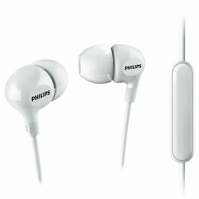 $49.95 • Buy Philips SHE3555 White In-Ear Earphones Headset/Mic For IPhone/Android/Smartphone