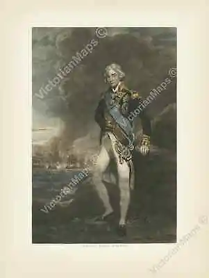 Antique Print Admiral Horatio Lord Nelson Portrait By C. Turner 1806 Art Poster • £11.70