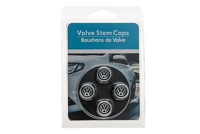 $26.05 • Buy VW Volkswagen Valve Stem Caps Set Of 4 GENUINE OEM Jetta Passat Beetle Golf EOS