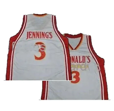 Throwback Brandon Jennings #3 McDonald's Basketball Jerseys All Sewn White • $29.99