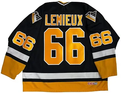 Mario Lemieux 1992 Pittsburgh Penguins Jersey Ccm Maska Size Xl • $279.99