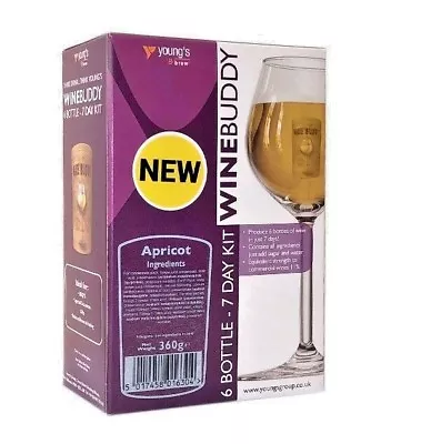 YOUNGS WineBuddy Fruit 6 Bottle Apricot Home Brew Wine Making Kit  FreeP&PUK • £13.95