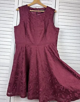 $38 • Buy Forever New Floral Dress, Burgundy Red, A Line, Cocktail, NWOT! Sz 14-16