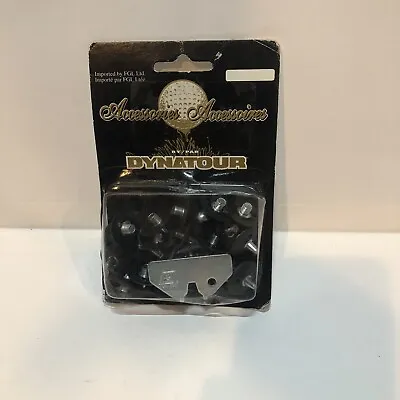 Vintage Metal Golf Spikes Replacement Set Of 24 For Golf Shoes Black Base • $24.90