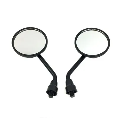 10mm Motorbike Rear View Mirror Motorcycle Carbon Fiber Round Rearview Mirrors • $14.39