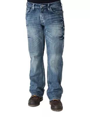 B. Tuff Western Jeans Mens Monster Mike Bootcut Med Wash MRMIKE • $94.94