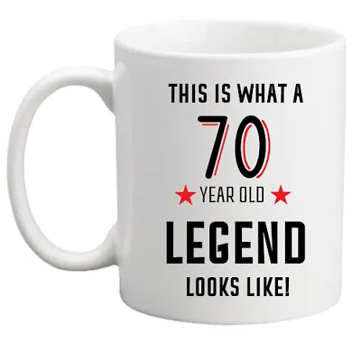 70th Birthday Mug Legend Looks Like! Birthday Gift Her/him/women/men/present • £8.95