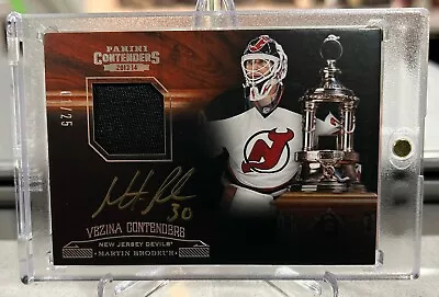 MARTIN BRODEUR 2013-14 Panini Contenders Vezina Contenders Patch Auto 01/25 • $174.99