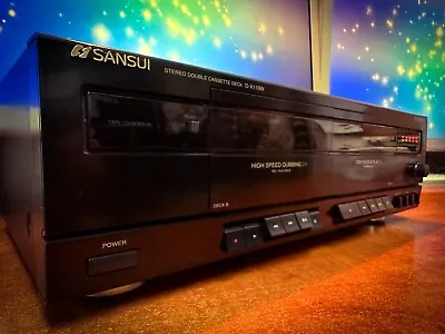 Sansui D-X119W 🌈MINT & RaRe🌈 Vintage Stereo Double Cassette Deck • $699