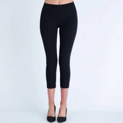 Riani Black Slim Fit Cropped Trousers Size 8 34 Smart Pants 24.5  Leg BNWT • £39.99