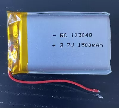 1500mAh 3.7v 103048 LiPo Battery [FREE DELIVERY] • £6.79