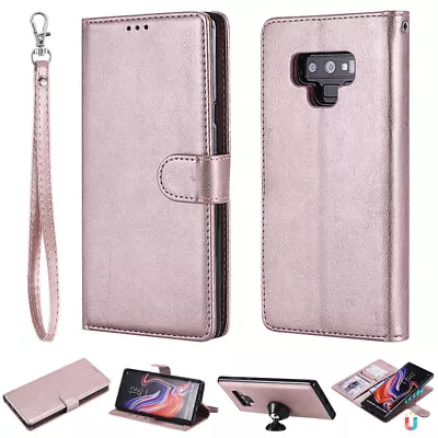 For Samsung S24 S23 S21 S20 FE A21S Removable Magnetic Leather Wallet Case Cover • $17.89