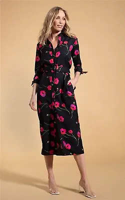 £27.50 • Buy Dancing Leopard Women's Alva Midi Shirt Dress In Floral Print Outfit