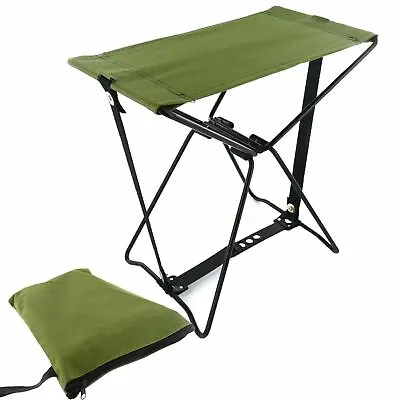 £8.90 • Buy Heavy Duty Folding Fold Up Stool Pocket Fishing Chair Outdoor Camping Strong Bag