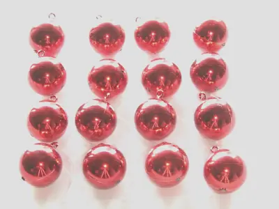 Christmas Mini Ornaments Non Shatter 1  25mm Balls Shiny Red For Miniature Tree • $9.95