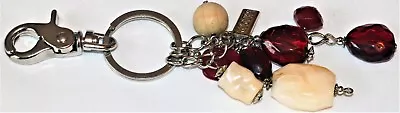 Miche Purse Charm Red Cream Beige Silver New With Tag's Key Chain Carmen • $8