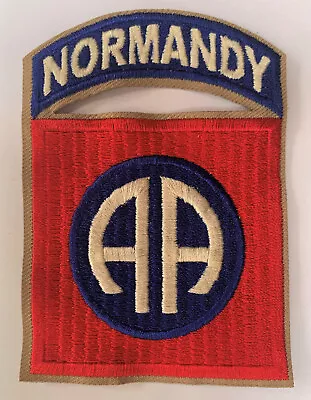 American U.S. Army WWII 82nd Airborne Division Cloth Sleeve Patch. NORMANDY. • £4.95