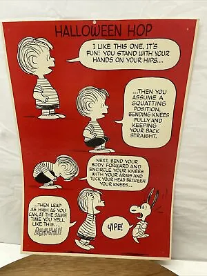 Vintage Schulz Peanuts Snoopy Linus Posters 15x10 Halloween Hop • $29.98