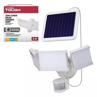 Solar Three Head Motion Sensing Security Flood Light Outdoor White 2000 Lumen • $35.94