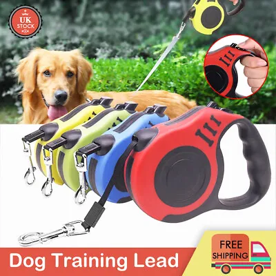 £1.99 • Buy Dog Lead Durable Retractable Extendable Leash Pet Walking Strong Running Lead 5M