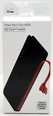 NEW Motorola Verizon DRDUNIPWR4 DROID Power Pack Slim 4000 4000mAh RED/BLK P4000 • $18