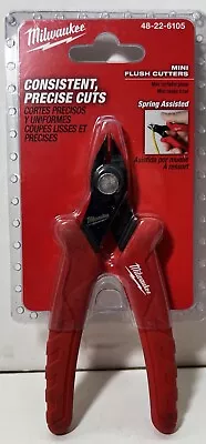 Milwaukee Mini Flush Cutters 48-22-6105 Consistent Precise Cuts Spring Assisted • $12.95