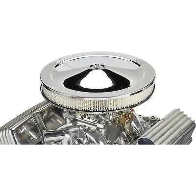 Speedway Chrome Plated Performance Air Cleaner 14  X 2  4 Barrel 4BBL Carb • $27.99
