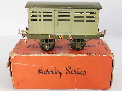 O Gauge HORNBY SERIES No. 1  L.M.S. Cattle Truck - Nut & Bolt Type  C1925 • £24.95