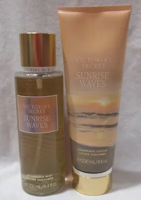 Victoria's Secret Fragrance Mist & Lotion Set Lot Of 2 SUNRISE WAVES Amber • $37.65