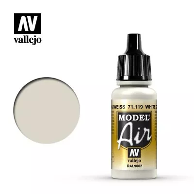 Vallejo Model Air: White Grey - Acrylic Paint Bottle 17ml VAL71.119 • £2.65