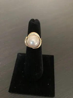 14 Kt Gold Mabe Pearl Ring • $275