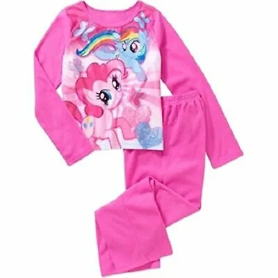 My Little Pony Rainbow Dash Pinkie Pie Girl's Flannel Pink Pajama Set • $24.99