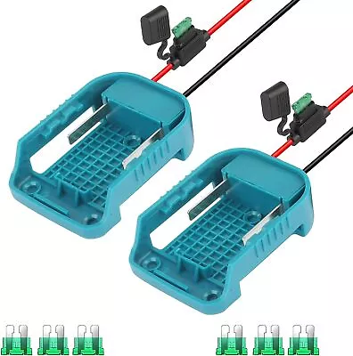 2 Pack Power Wheel Convertor With Fuse & Switch Battery Adapter For Makita 18V  • £10.99