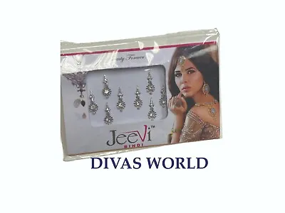 £2.99 • Buy Silver Colour Indian Bindi Bridal Festival Crystal Tikka Jewel Bindis Pack DWB5