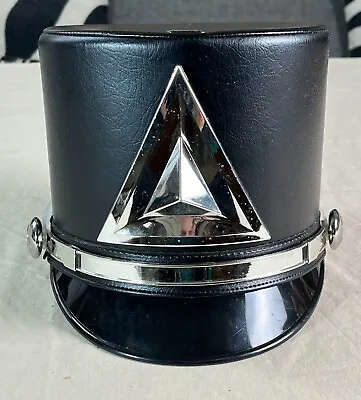 Vintage BAYLY INC Marching Band Hat - Small - Black - Silver Triangle • $12