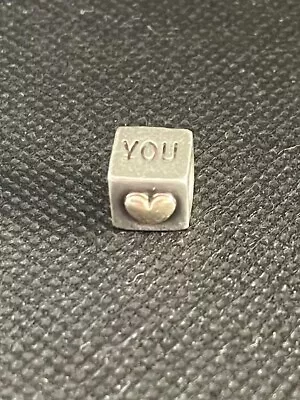 Pandora Genuine 2 Tone I Love You Bead Charm #790200 Gold Silver Charm Bead • $27.50