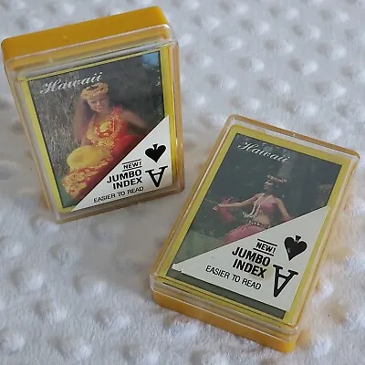 Vintage Hawaii Playing Cards New Jumbo Index Case Souvenir Hula Girl Photos Card • $21.90