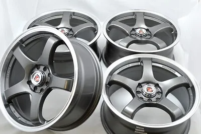 4 New DDR Fuzion 17x7.5 4x100/114.3 38mm Gunmetal Machined Lip 17  Wheels Rims • $659