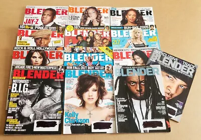 Blender Magazine 13 Issue Lot Lil Wayne Alicia Keys B.i.g. Jay-z Dave Chappelle • $45