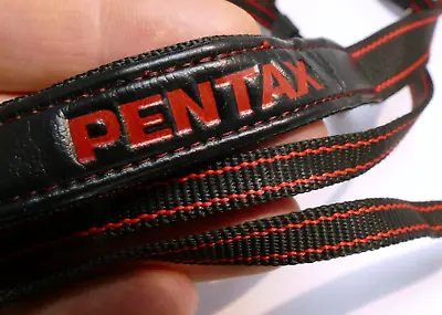 Pentax Asahi Black / Red Wrist Camera Strap   Genuine OEM Vintage • $22.17