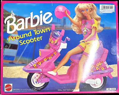 Mattel 1992 Barbie Vintage 9459 Pink Around Town Scooter Bike Motorcycle New • $41.24