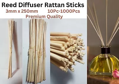 $3.40 • Buy REED DIFFUSER REEDS - RATTAN STICKS - 3mm X 250mm - Brand New - Bulk