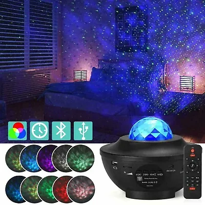 $17.59 • Buy LED Galaxy Starry Night Light Projector Ocean Star Sky Party Baby Kids Room Lamp
