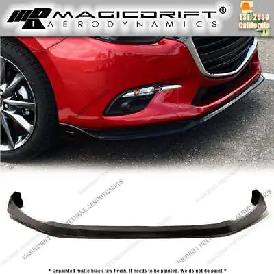 For 14-16 Mazda 3 Sedan & Hatchback MS Speed Style Front Bumper Lip Chin Spoiler • $116.99